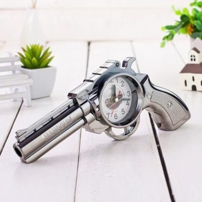 Alarm Clock for Desk, Table, Home Ornaments Pistol Shape