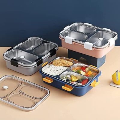 Lunch Box Stainless Steel Tiffin Box 3 C...