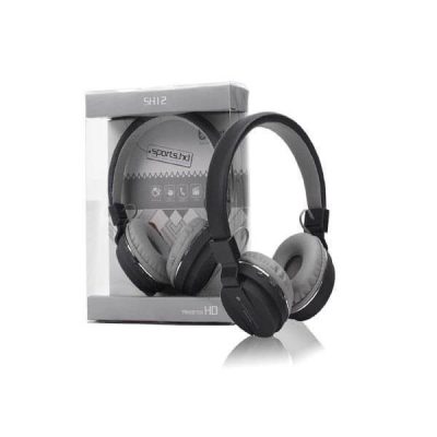 SH-12 Bluetooth headphone with SD Card Slot (Black)