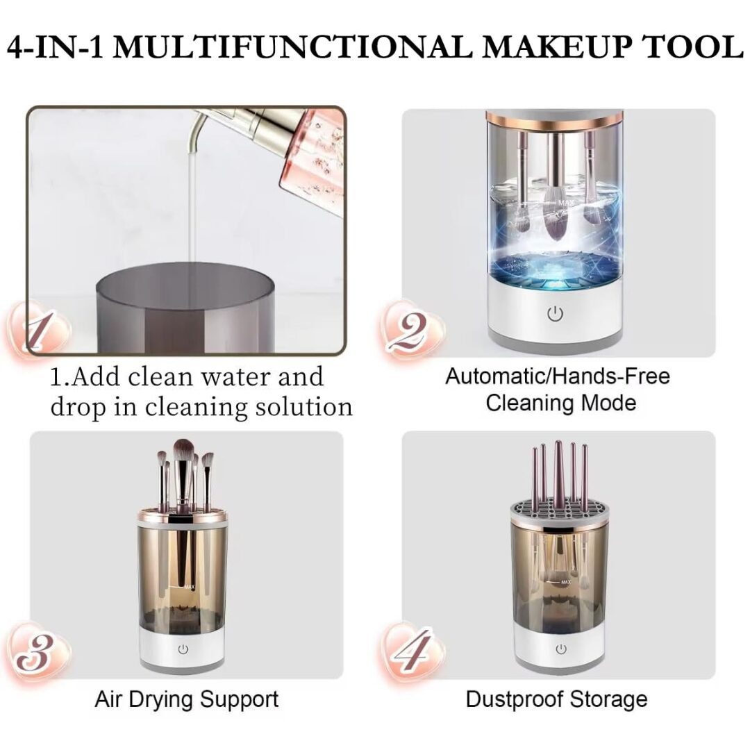 Electric makeup brush cleaner and dryer For Deep Cleaning - Image 2