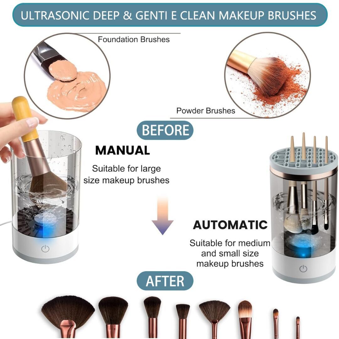 Electric makeup brush cleaner and dryer For Deep Cleaning - Image 5