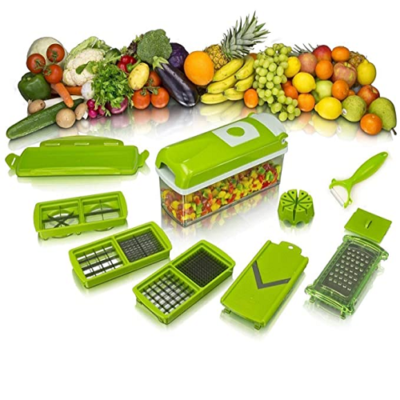 Slicer Fruit Vegetable Chopper 12 Pieces...