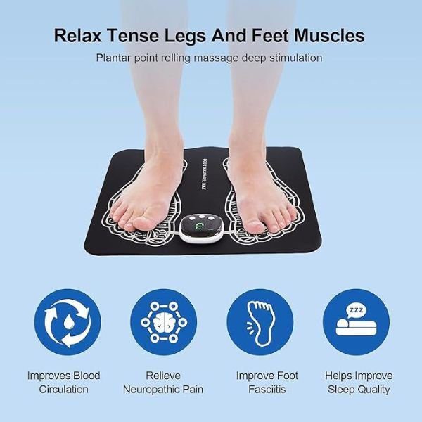Foot Massage Machine Mat with 8 Mode/19 Intensity for Legs - Image 3