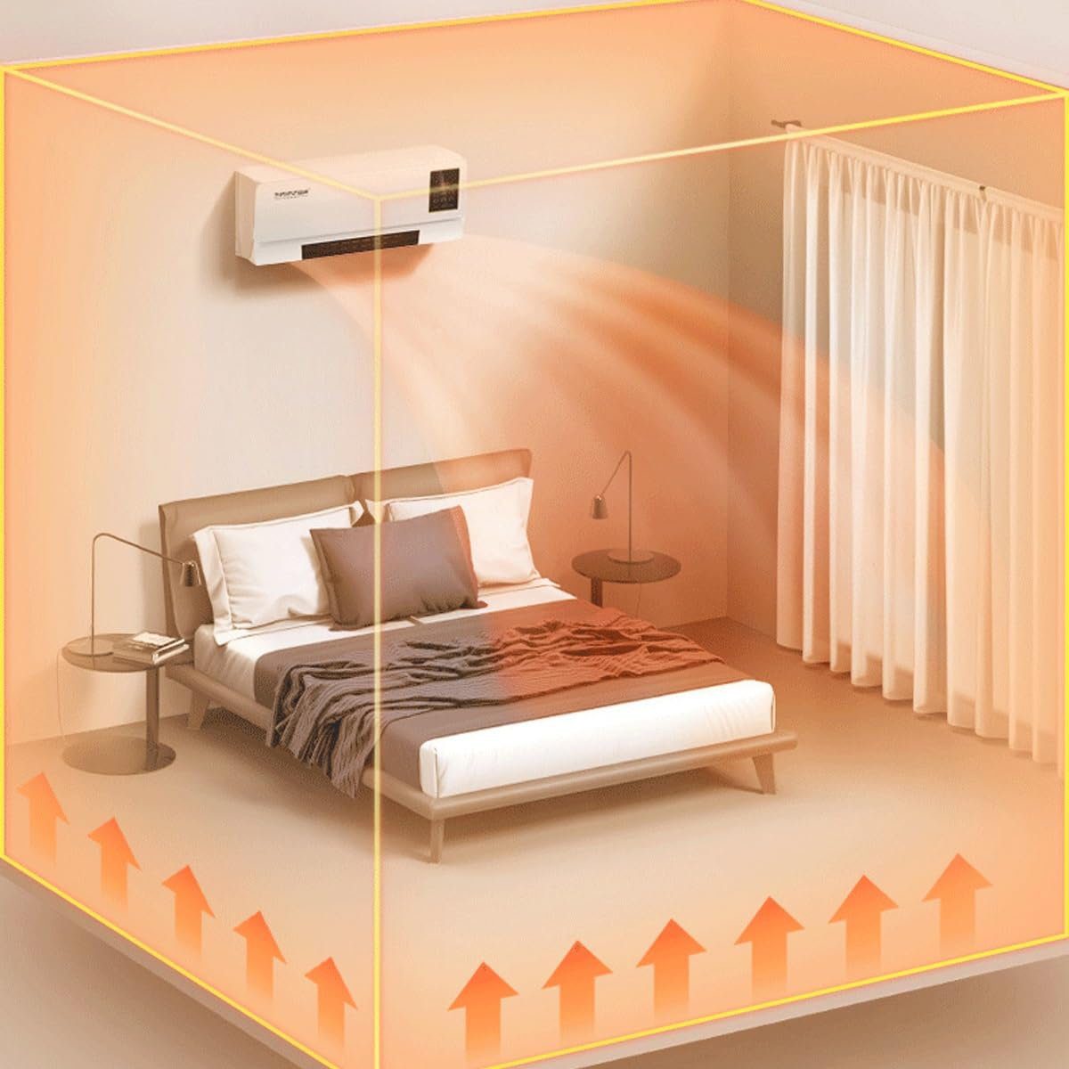 Air Conditioner with Remote Cooling & Heating, Small Wall-Mounted for Indoor Usage - Image 4
