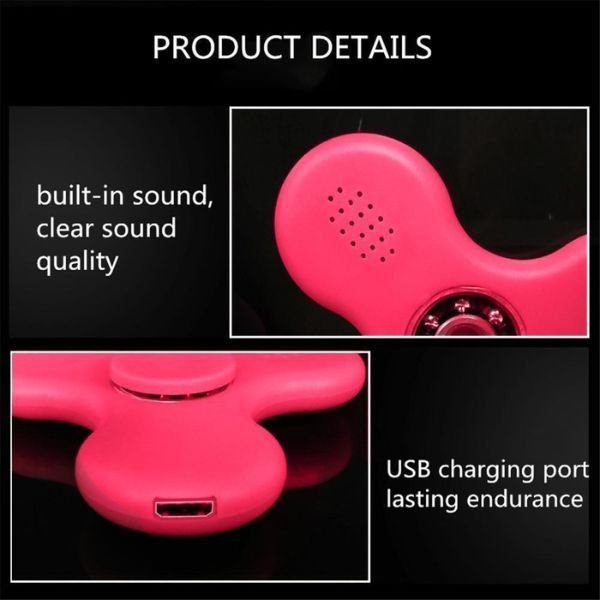 LED Light Bluetooth Wireless Speakers Fidget Hand Spinner - Image 2