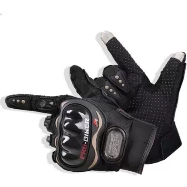 Pro biker Riding Gloves, Racing, Biking Driving Gloves (Black) - Image 2