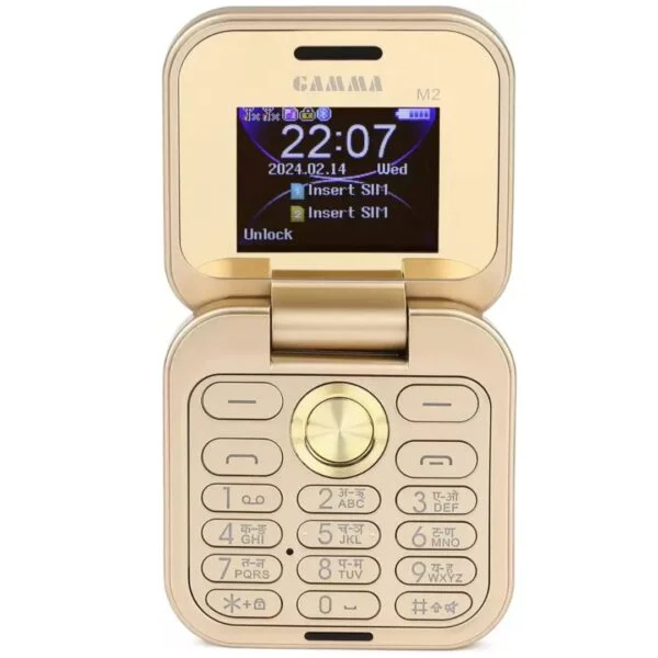 Gamma M2 X Flip Dual Sim Keypad Mobile Phone with 1.8 Display