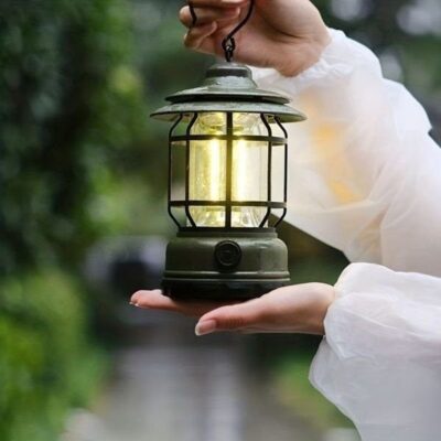 Dimmable Lamp, LED Camping Light Retro Style Lighting Battery