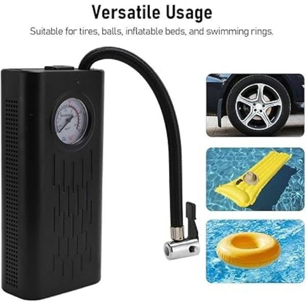 Rechargeable Tire Inflator Pump with Digital Pressure Gauge - Image 2