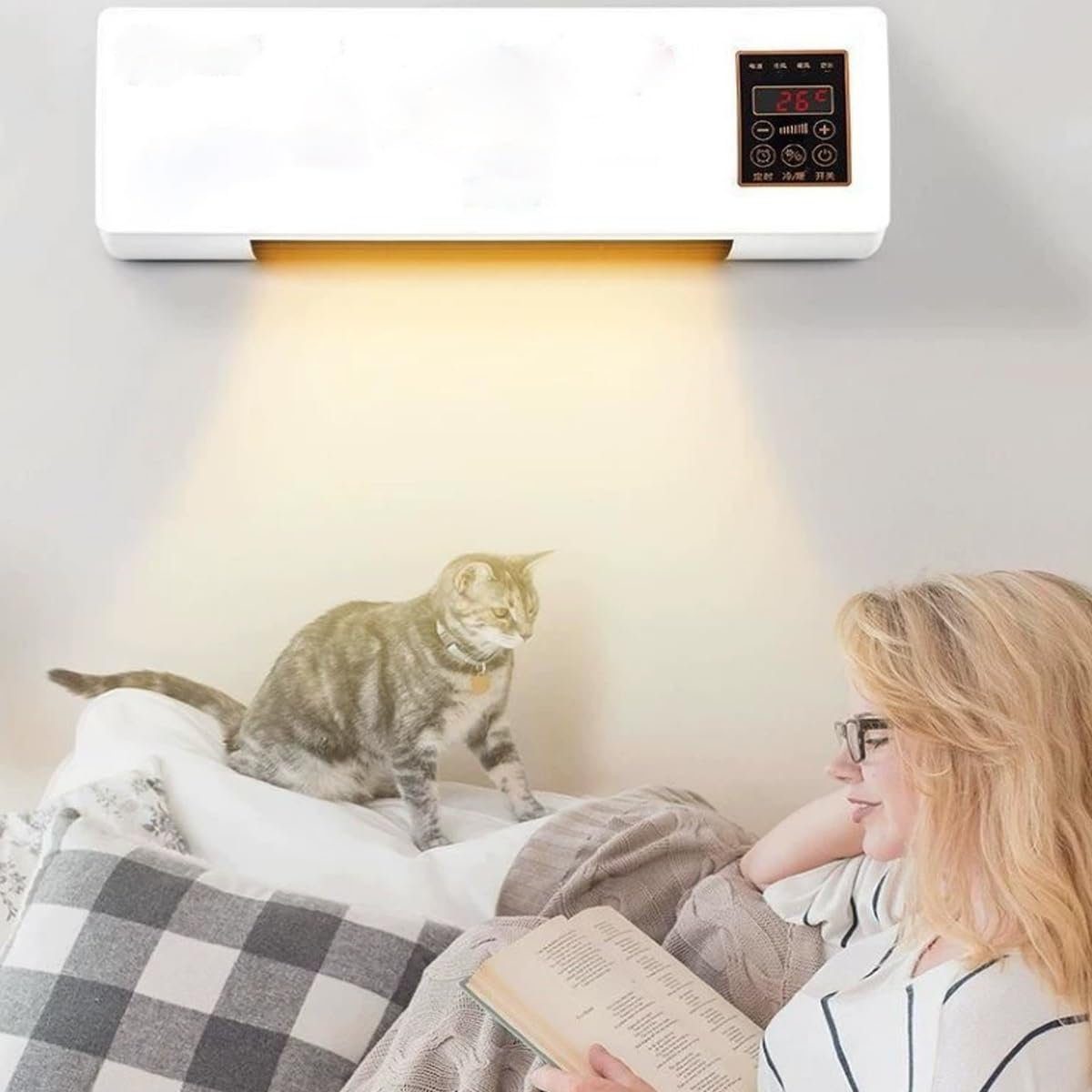 Air Conditioner with Remote Cooling & Heating, Small Wall-Mounted for Indoor Usage - Image 2