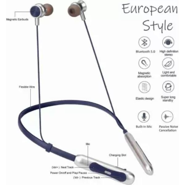 Bluetooth Wireless Neckband with Fast Charge,45 Hrs Battery Life - Image 3