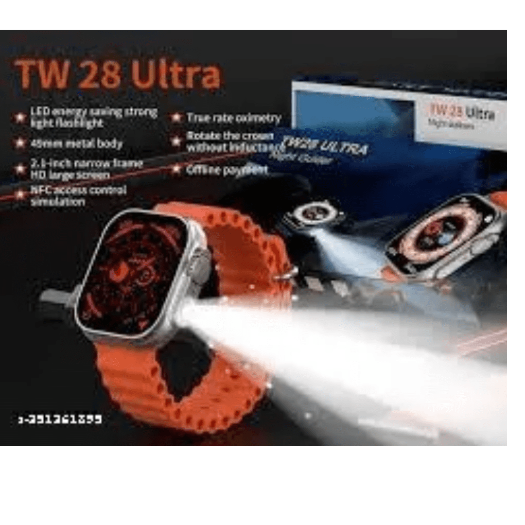 Ultra Smart Watch . 49mm Display ,Smartwatch (White Strap, XL) - Image 3