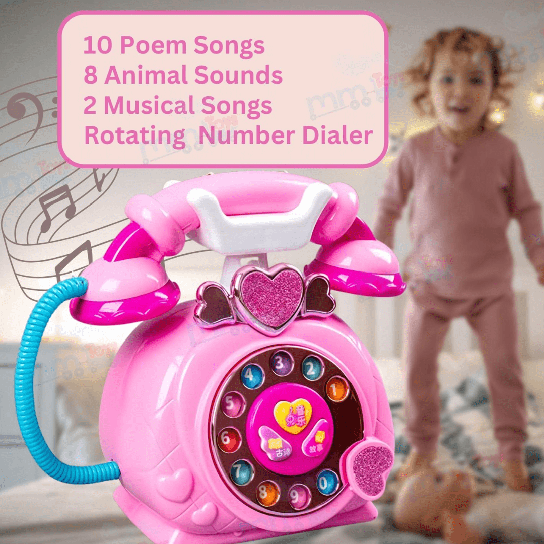 Classic Dial Receiver Simulation Telephone Toy for 2 to 5 Year Kids - Image 2