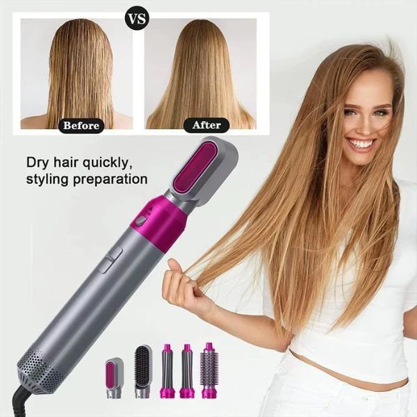 Hair Dryer,Straightner,Comb Hot Air Styler Multifunctional Styling Tool 5 In 1 - Image 5