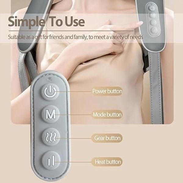 Neck and Back Massager with Heat for full Body Pain Relief - Image 2