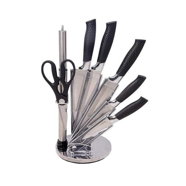 Knife Set for Kitchen with Rotating Holder Stand - Image 2