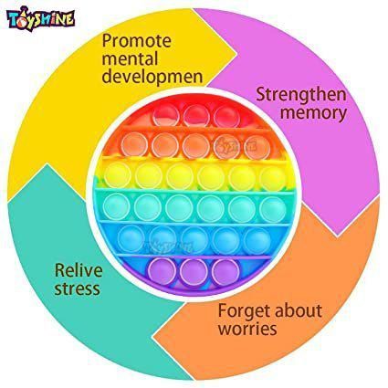 Rubber Play Toy Circle, Square, Heart and Octagon Pack of 4 - Image 5