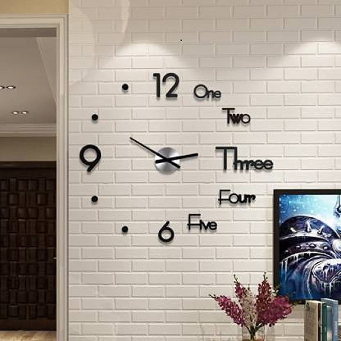 Modern 3D DIY Large Wall Clock - Image 2