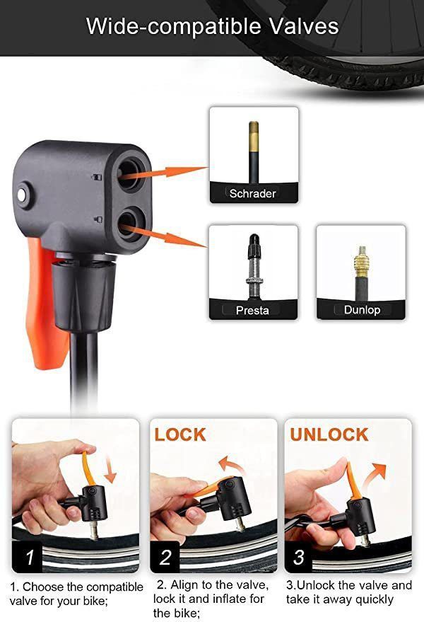 Bicycle Tire Pump | Football Compressor Mini Portable - Image 6