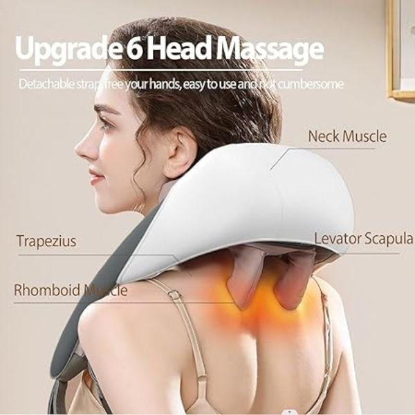 Neck and Back Massager with Heat for full Body Pain Relief - Image 3