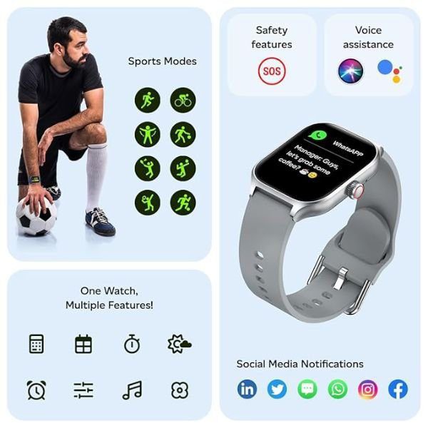 Infiniti Pulse Smart Watch Full Touch Display Bluetooth Watch - Image 3