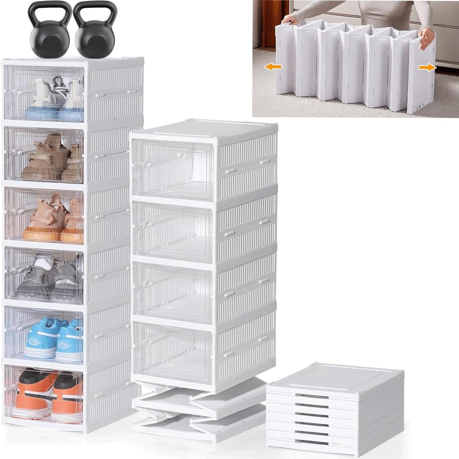 Portable Shoe Rack with Dustproof Cover - Image 2