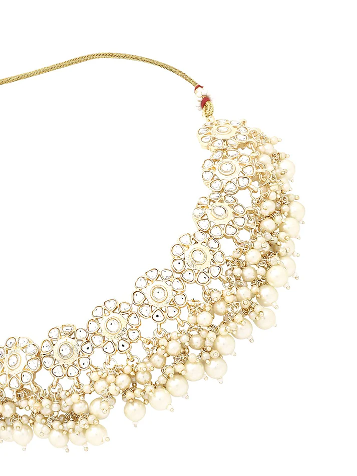 Metal Gold-plated , White Jewellery Set - Image 3