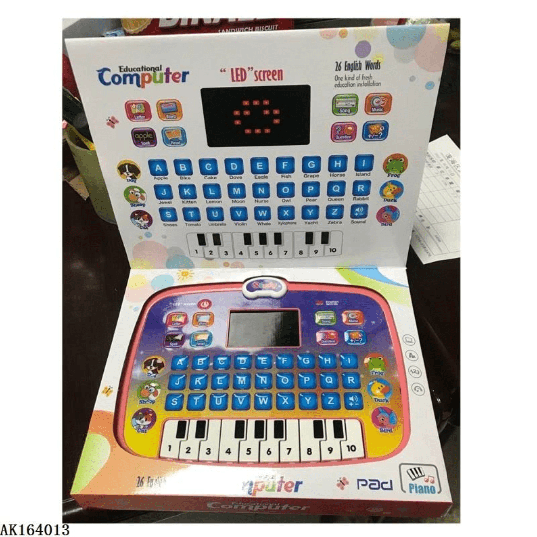 Educational Computer Mini Laptop Toy for Kids - LED Display and Fun Music .