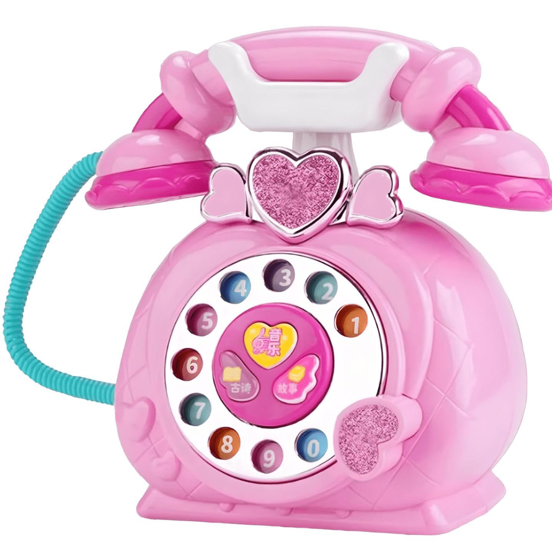 Classic Dial Receiver Simulation Telephone Toy for 2 to 5 Year Kids