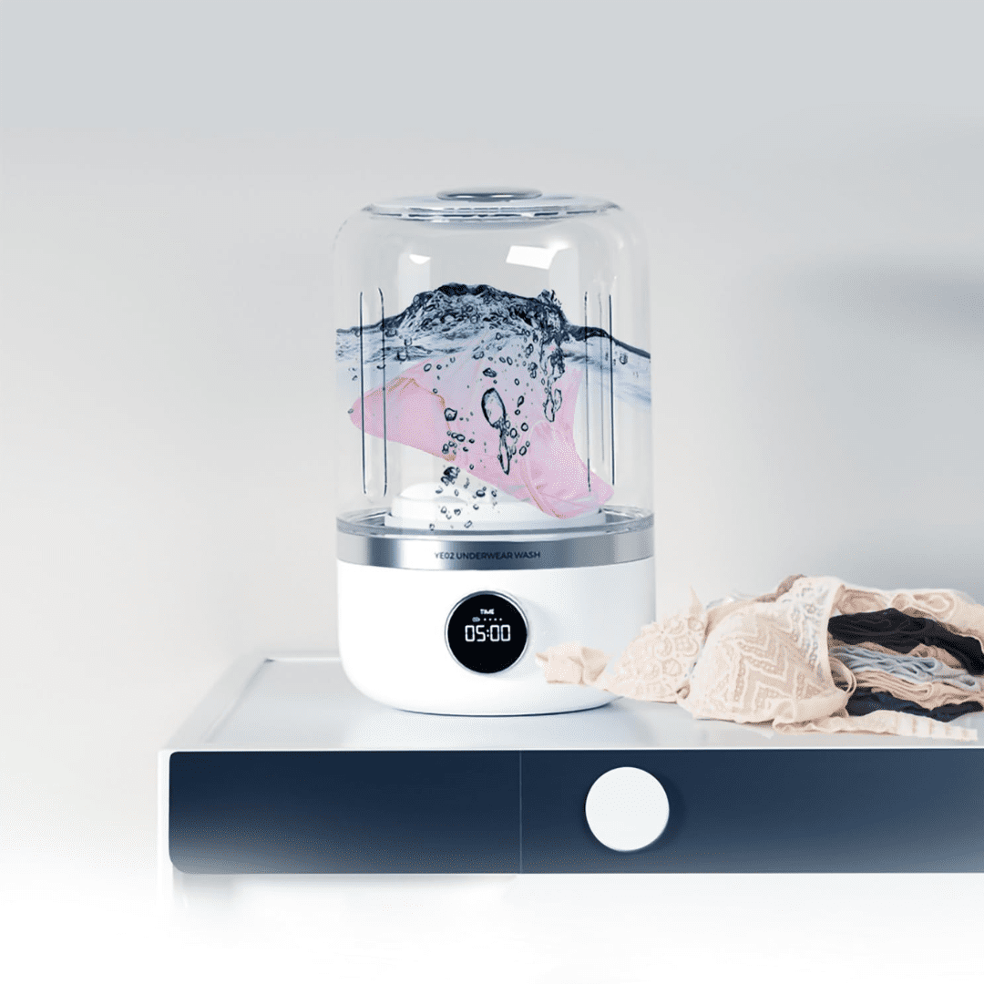 Rechargeable Cordless Mini Washing Machine, 4000mAh, 20 Times Usage per Charge.