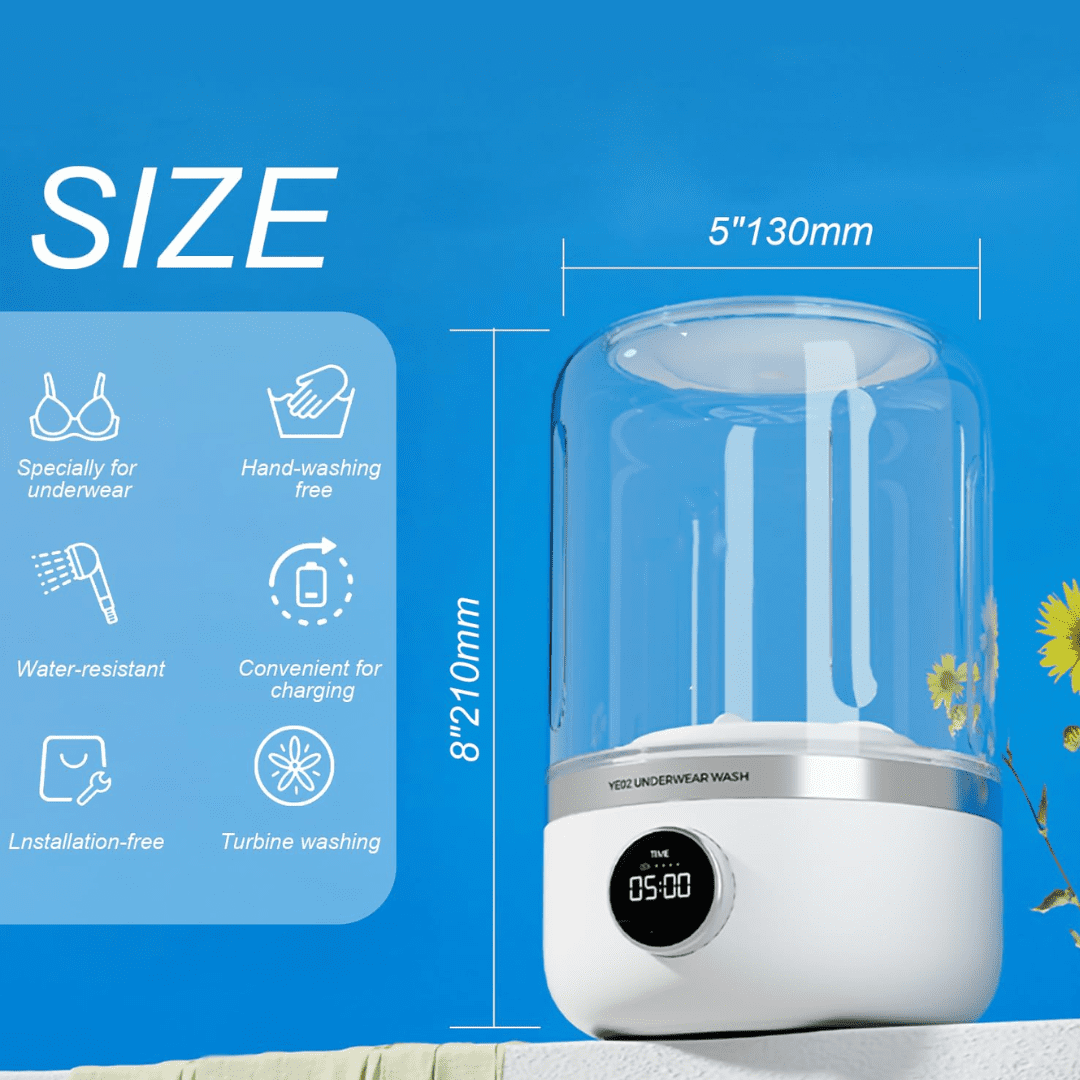 Rechargeable Cordless Mini Washing Machine, 4000mAh, 20 Times Usage per Charge. - Image 2