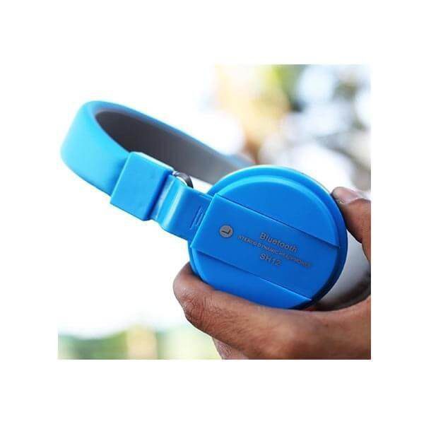 SH-12 Bluetooth headphone ( Blue ) - Image 3