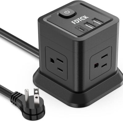 Power Strip with USB, Vertical Cube Moun...