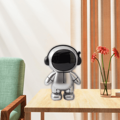 Astronaut Piggy Bank for Kids Statue Coin Box for Living Room Office Bedroom Silver