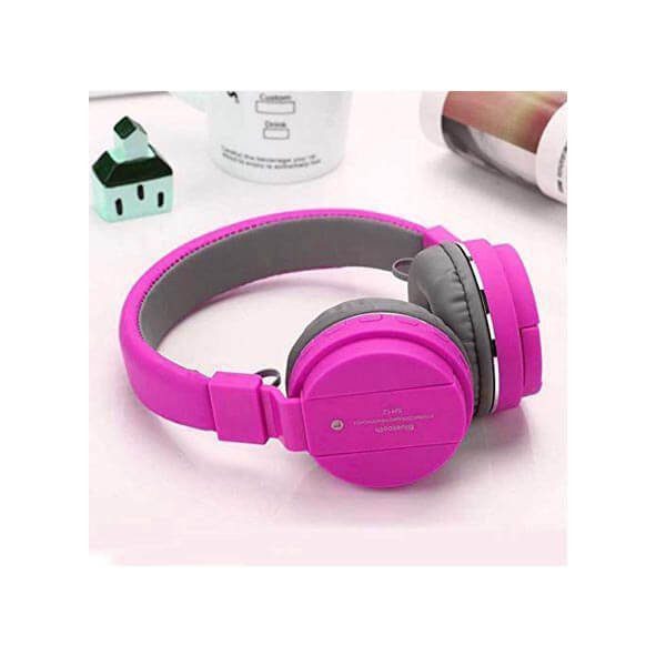 Sh12 Universal Bluetooth Headphone (Pink) - Image 2