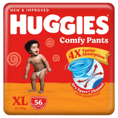 Huggies Comfy Baby Pant Diapers – XL (56 Pieces)